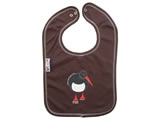 organic bib - oyster catcher - chocolate