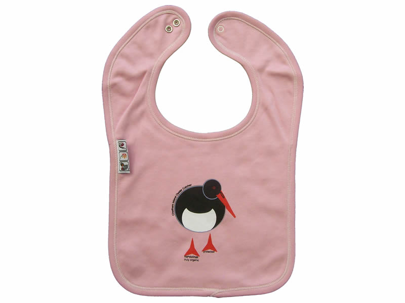 organic bib - oyster catcher - pink nectar