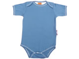 organic short sleeve body suit - blue berry