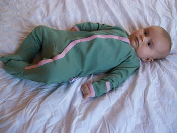 footed playsuit : snug organic cotton babywear
