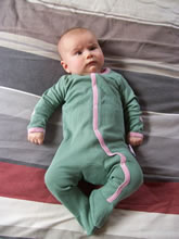 footed playsuit : organic cotton eco babywear