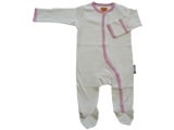 organic footed playsuit - natural