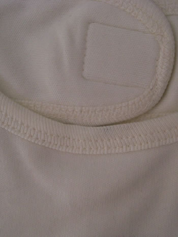 organic bib fastening