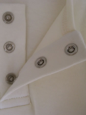 footed playsuit - neck buttons
